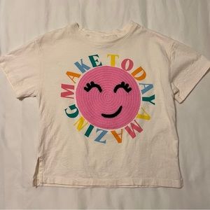 Zara girls crochet tshirt